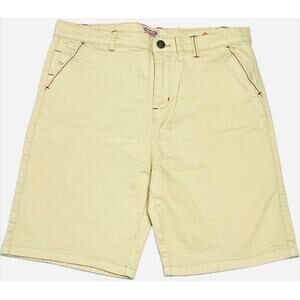 AUSSIEBUM Athletic Chino Shorts XL, Creme Tan with Red Stiching Shorts